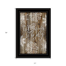 Tis The Season Snowflakes 2 Black Framed Print Wall Art