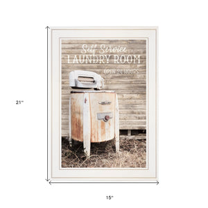 Laundry Room 1 White Framed Print Wall Art - Buy JJ's Stuff