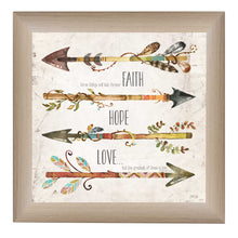 Faith Hope Love Brown Framed Print Wall Art - Buy JJ's Stuff