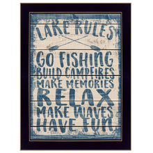 Lake Rules 2 Black Framed Print Wall Art - Buy JJ's Stuff