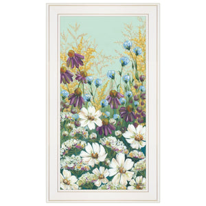 Floral Field Day White Framed Print Wall Art - Buy JJ's Stuff