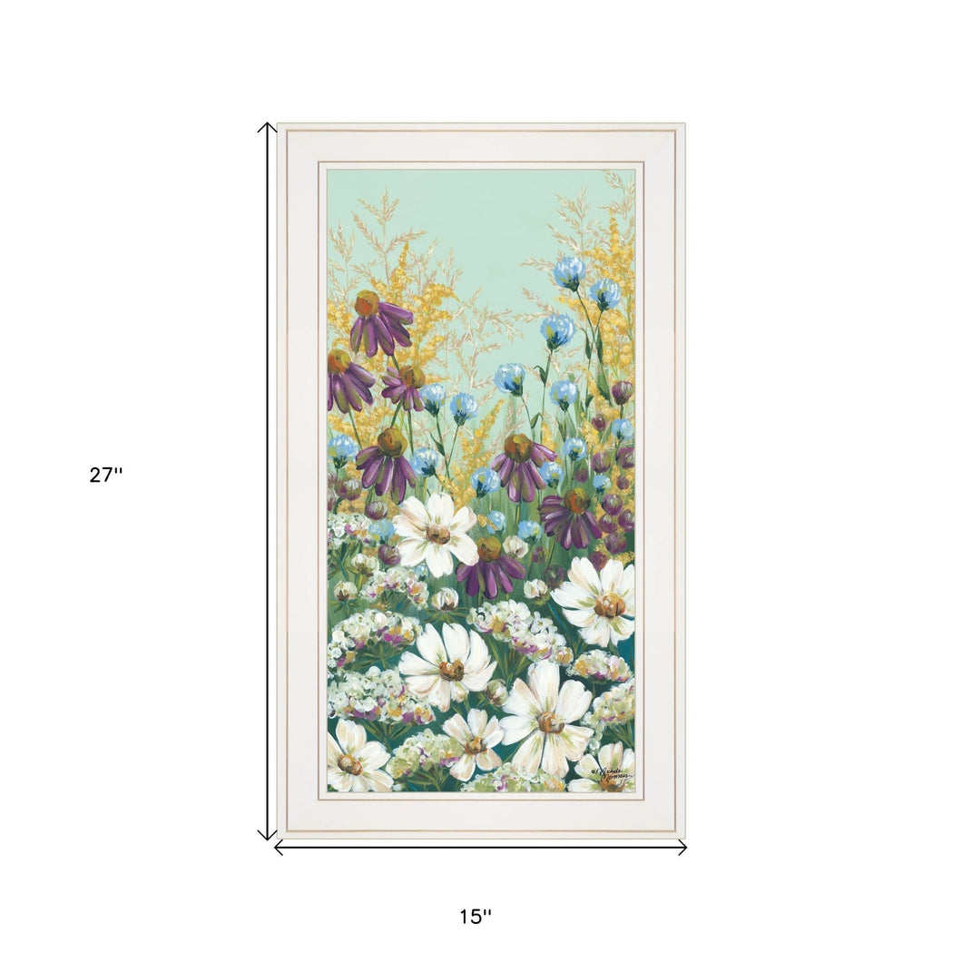 Floral Field Day White Framed Print Wall Art - Buy JJ's Stuff