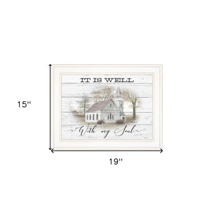 It Is Well 1 White Framed Print Wall Art - Buy JJ's Stuff