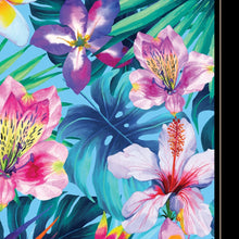Tropical Flowers 3 Black Framed Print Wall Art