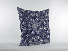 18" Navy Boho Pattern Zippered Suede Throw Pillow - Buy JJ's Stuff