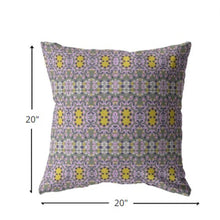 18” Purple Yellow Geofloral Suede Throw Pillow - Buy JJ's Stuff