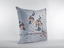 16” Gray Black Boho Bird Suede Throw Pillow