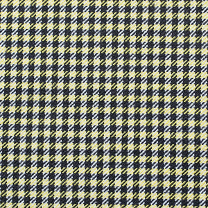 12" X 20" Black And Yellow Houndstooth Zippered Handmade Polyester Lumbar Pillow Cover